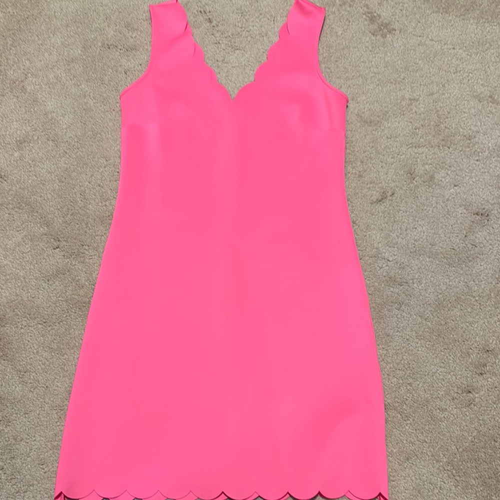 Lilly Pulitzer Scalloped Pink Sleeveless Dress